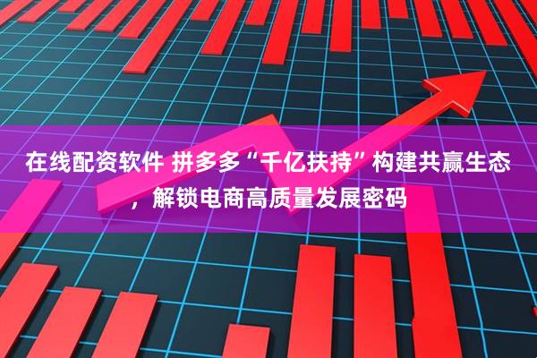 在线配资软件 拼多多“千亿扶持”构建共赢生态，解锁电商高质量发展密码